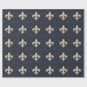 Papier Cadeau Medieval Fleur-de-Lis Wrapping Paper (Plat)