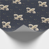 Papier Cadeau Medieval Fleur-de-Lis Wrapping Paper (Coin)