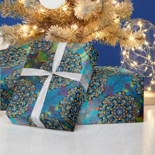 Papier Cadeau Méditation Mandala Papier d'enveloppement