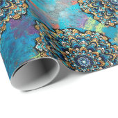 Papier Cadeau Méditation Mandala Papier d'enveloppement (Coin rond)