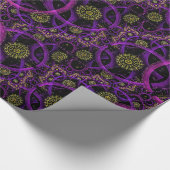 Papier Cadeau Méditation papier d'emballage de fleur d'or (Coin)