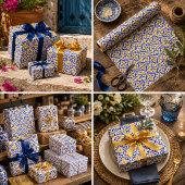 Papier Cadeau Mediterranean Lemon Blossom Ceramic Hand Painted