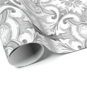 Papier Cadeau Mediterranean tiles, majolica,Sicilian style     (Coin rond)