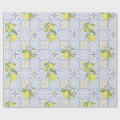 Papier Cadeau Mediterrenean Citrus Lemon pattern (Plat)