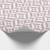 Papier Cadeau Medium Mauve Geometric Deco Cube Pattern (Coin)