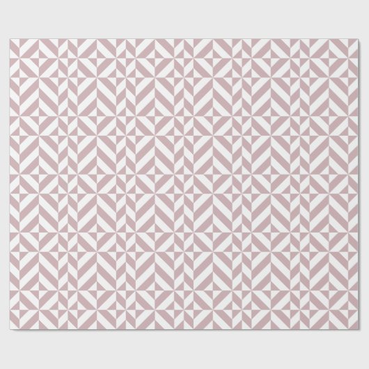Papier Cadeau Medium Mauve Geometric Deco Cube Pattern (Plat)