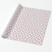 Papier Cadeau Medium Mauve Geometric Deco Cube Pattern (Déroulé)