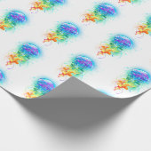 Papier Cadeau Méduse arc-en-ciel (Coin)