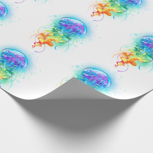 Papier Cadeau Méduse arc-en-ciel (Coin)