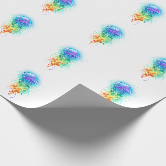 Papier Cadeau Méduse arc-en-ciel (Coin)