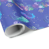 Papier Cadeau Méduse Extraordinaire sous l'eau (Coin rond)