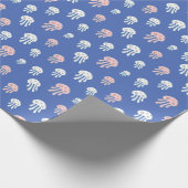 Papier Cadeau Méduses sur fond bleu (Coin)