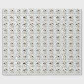 Papier Cadeau Meerkat Cute Baby Pastel Motif d'aquarelle (Plat)