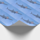 Papier Cadeau Megalodon mangeant une baleine (Coin)