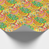 Papier Cadeau Mehndi Doodle : Texture Ethnique Colorée. (Coin)