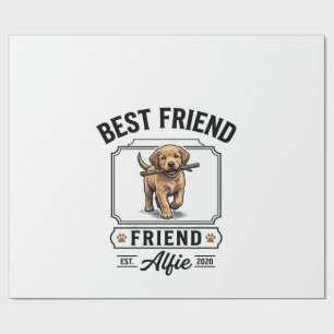 Papier Cadeau Meilleur ami Alfie Conception amateur de chien de