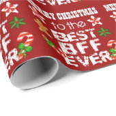 PAPIER CADEAU MEILLEUR AMI B03Z DU JOYEUX NOËL BFF (Coin rond)