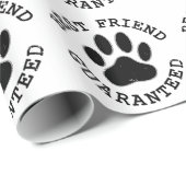 Papier Cadeau Meilleur Ami Garanti De Chien En Perte (Coin rond)