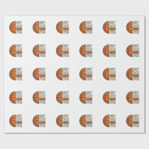 Papier Cadeau Meilleur Coach Papa Ever Basket Vintage Vector Des