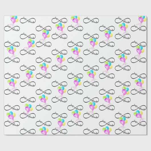 Papier Cadeau Meilleur design d'infinité des amis (Plat)