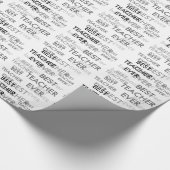 Papier Cadeau Meilleur enseignant jamais (Coin)