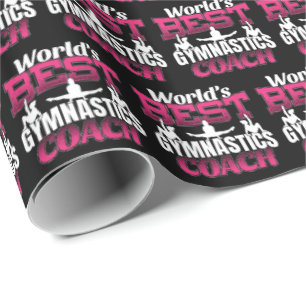 Papier Cadeau Meilleur entraîneur de gymnastique féminine au mon