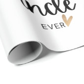 Papier Cadeau Meilleur oncle jamais (Coin rond)