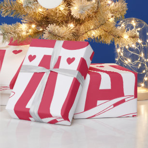 Papier Cadeau Meilleur Papa du Monde – Silhouette de Papa et Enf