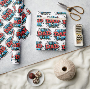 Papier Cadeau Meilleur Papa Ever