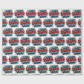 Papier Cadeau Meilleur Papa Ever (Plat)