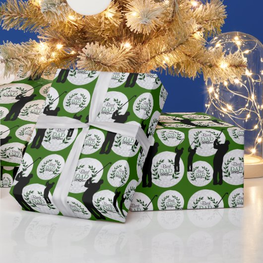 Papier Cadeau Meilleur Papa Fore Des Ballons De Golf (Vacances)