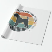 Papier Cadeau Meilleur Papa Fox Terrier Ever Chemise Vintage Chi (Déroulé)