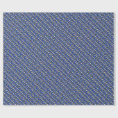 Papier Cadeau Meilleur Papa Jamais Bleu Or Élégante Typographie (Plat)