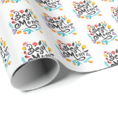 Papier Cadeau Meilleur papier d'emballage maman (Coin rond)