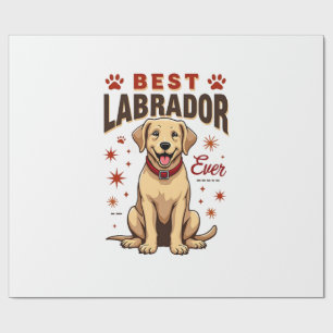 Papier Cadeau Meilleur parent Labrador de tous les temps Vintage
