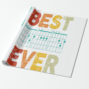 Papier Cadeau Meilleur père à la guitare de tous les temps accor