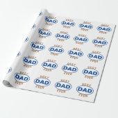 Papier Cadeau Meilleure Fête des pères papa Ever Blue Gold (Déroulé)