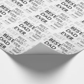 Papier Cadeau Meilleure Fête des pères papa jamais (Coin)