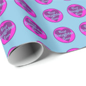 Papier Cadeau Meilleure fille jamais (Coin rond)