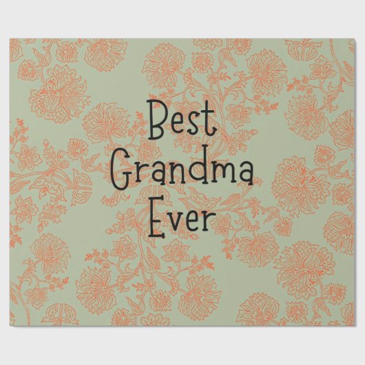 Papier Cadeau Meilleure grand-mère (Plat)