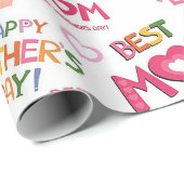 Papier Cadeau Meilleure Maman (Coin rond)