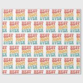 Papier Cadeau Meilleure maman jamais retro typographie design (Plat)