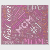 Papier Cadeau Meilleure Maman Mot Cloud ID262 (Plat)