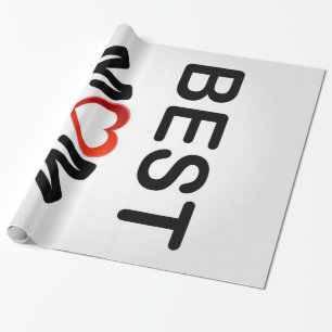 Papier Cadeau Meilleure maman Personnalisé pour ma mère