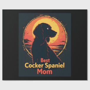 Papier Cadeau Meilleure mère de chien Maman - T-Shi Cocker Spani