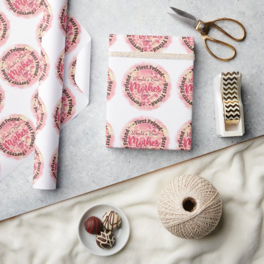 Papier Cadeau Meilleure mère du monde jamais premier ami meilleu (Artisanat)