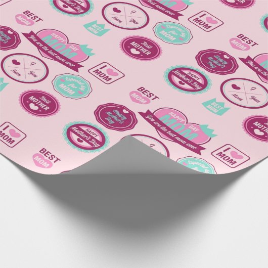 Papier Cadeau Meilleure mère jamais Motif (Coin)