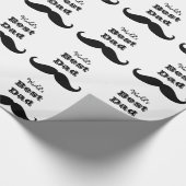 Papier Cadeau Meilleure moustache papa du monde (Coin)