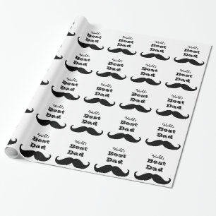 Papier Cadeau Meilleure moustache papa du monde