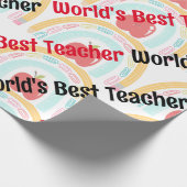 Papier Cadeau Meilleure offre d'enseignants au monde Rainbow App (Coin)